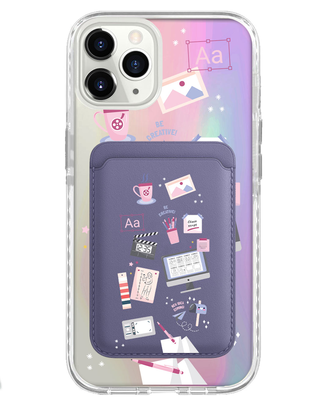 iPhone Magnetic Wallet Holo Case - Designer