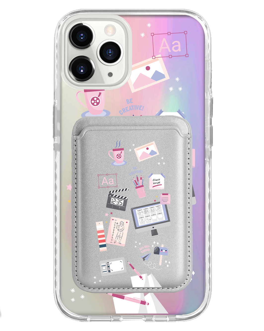 iPhone Magnetic Wallet Holo Case - Designer
