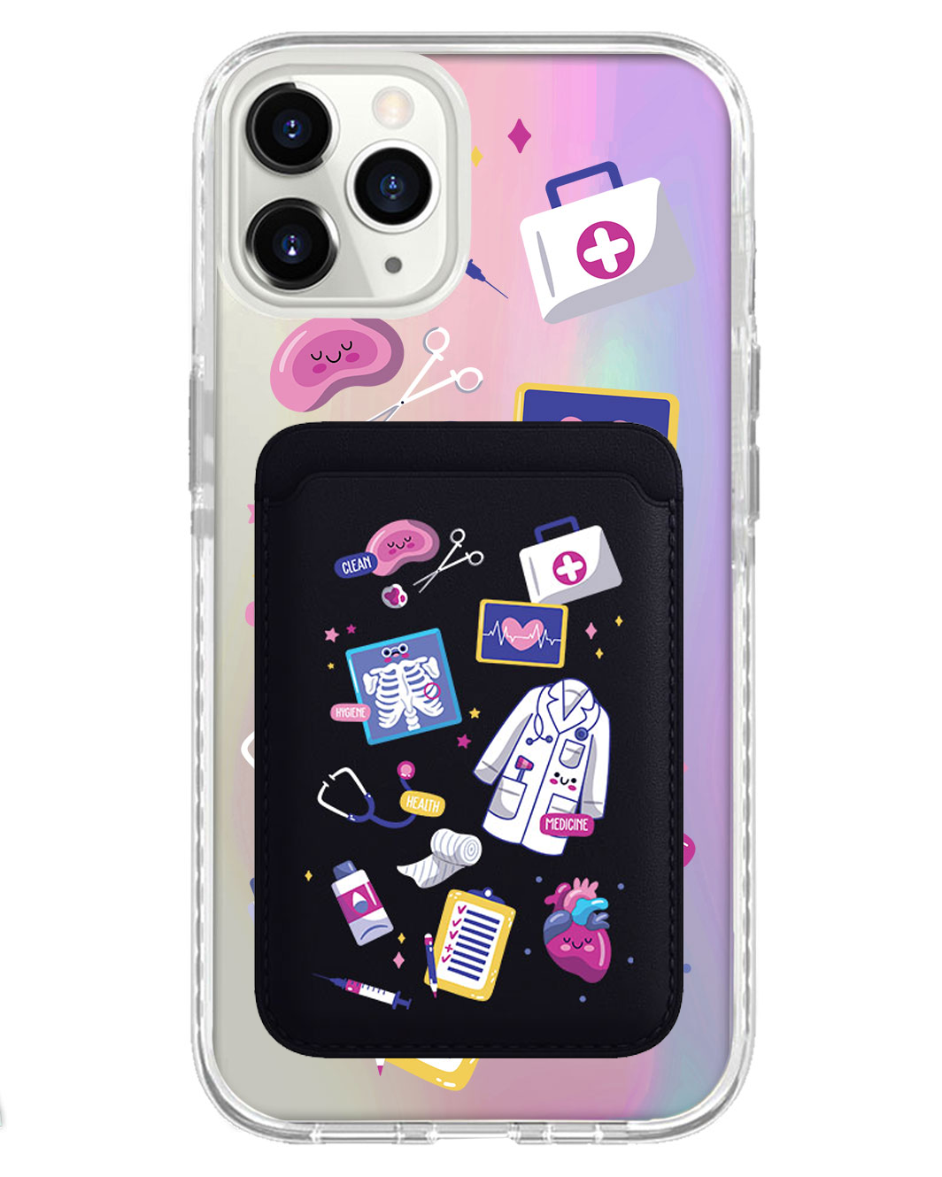 iPhone Magnetic Wallet Holo Case - Doctor