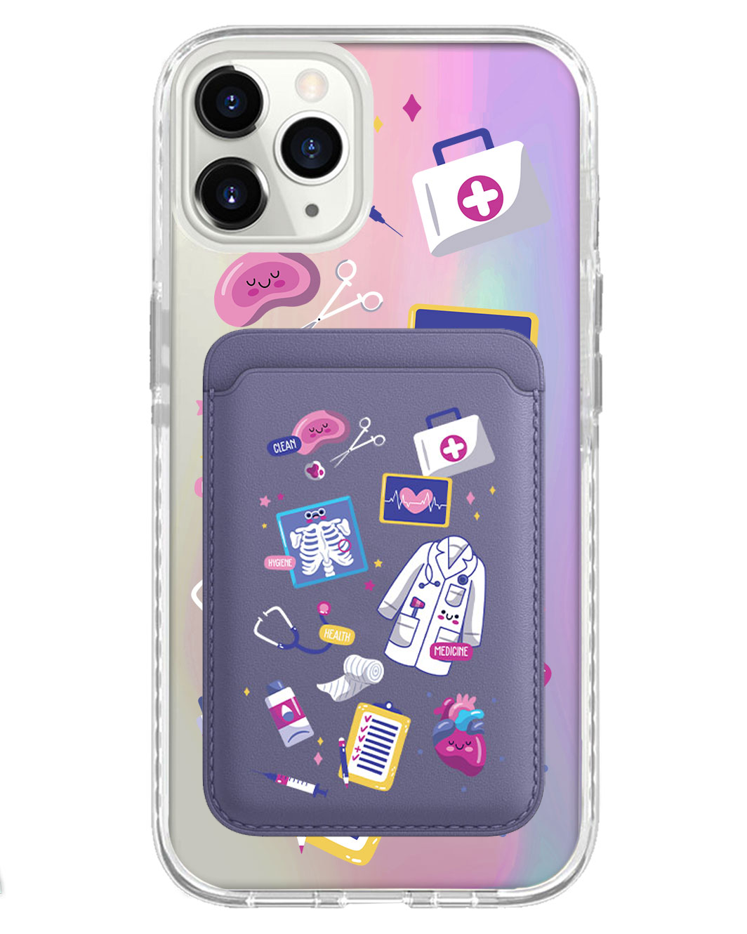 iPhone Magnetic Wallet Holo Case - Doctor