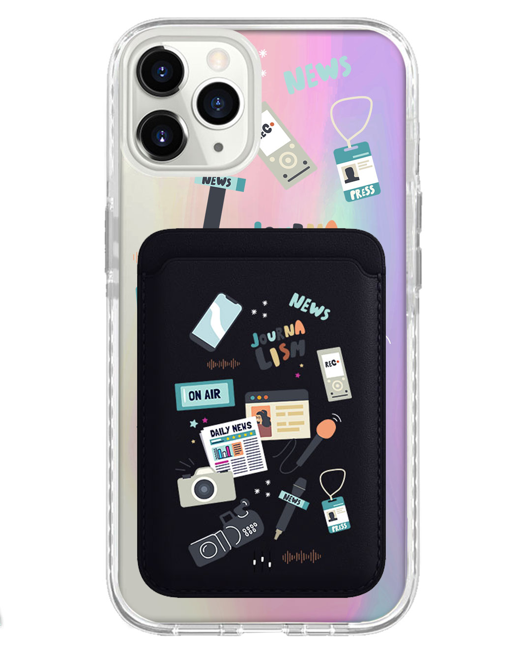 iPhone Magnetic Wallet Holo Case - Journalism