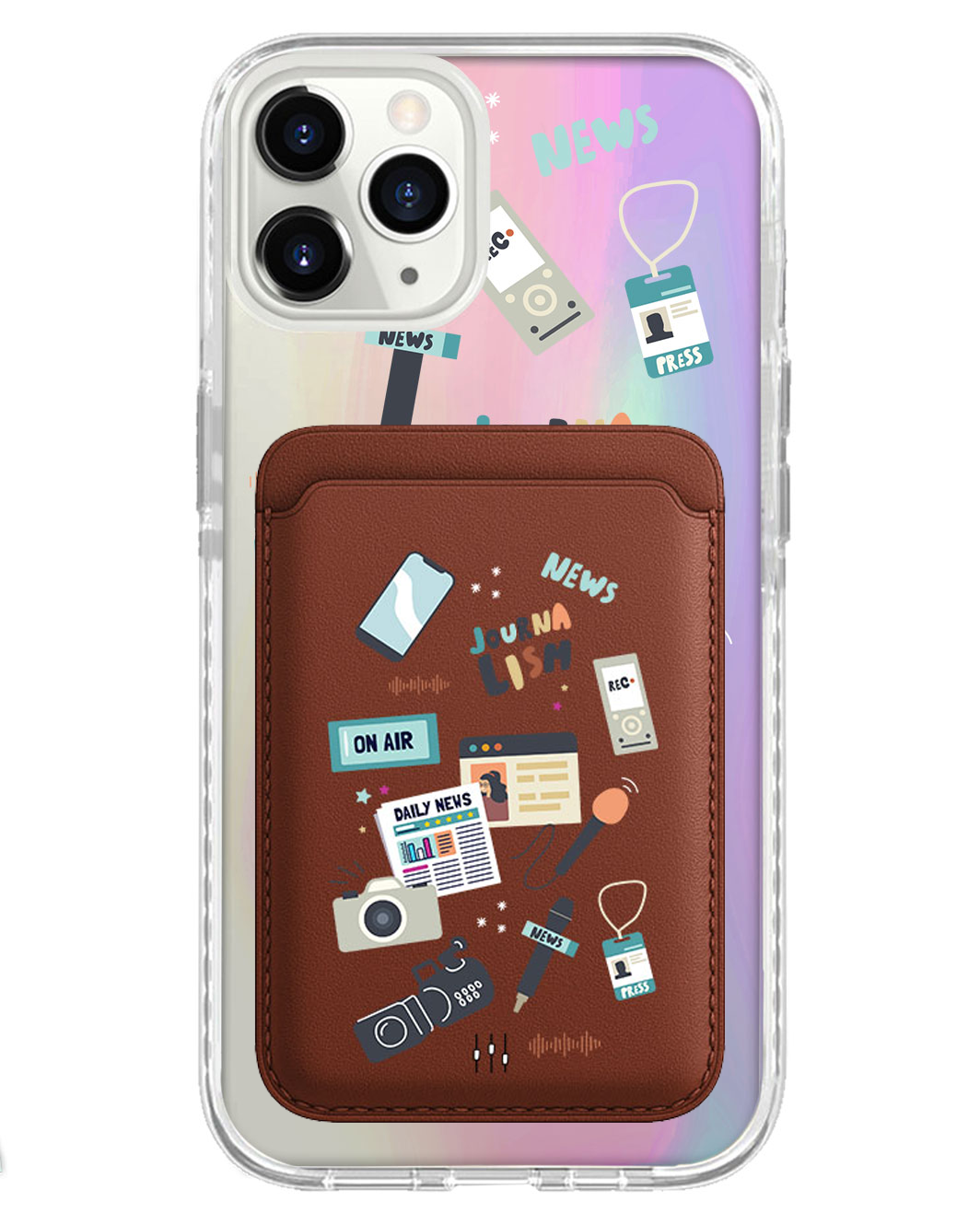 iPhone Magnetic Wallet Holo Case - Journalism