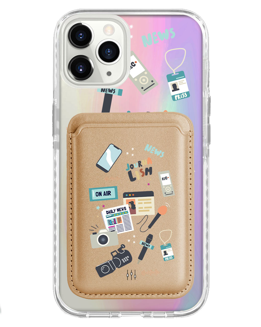 iPhone Magnetic Wallet Holo Case - Journalism