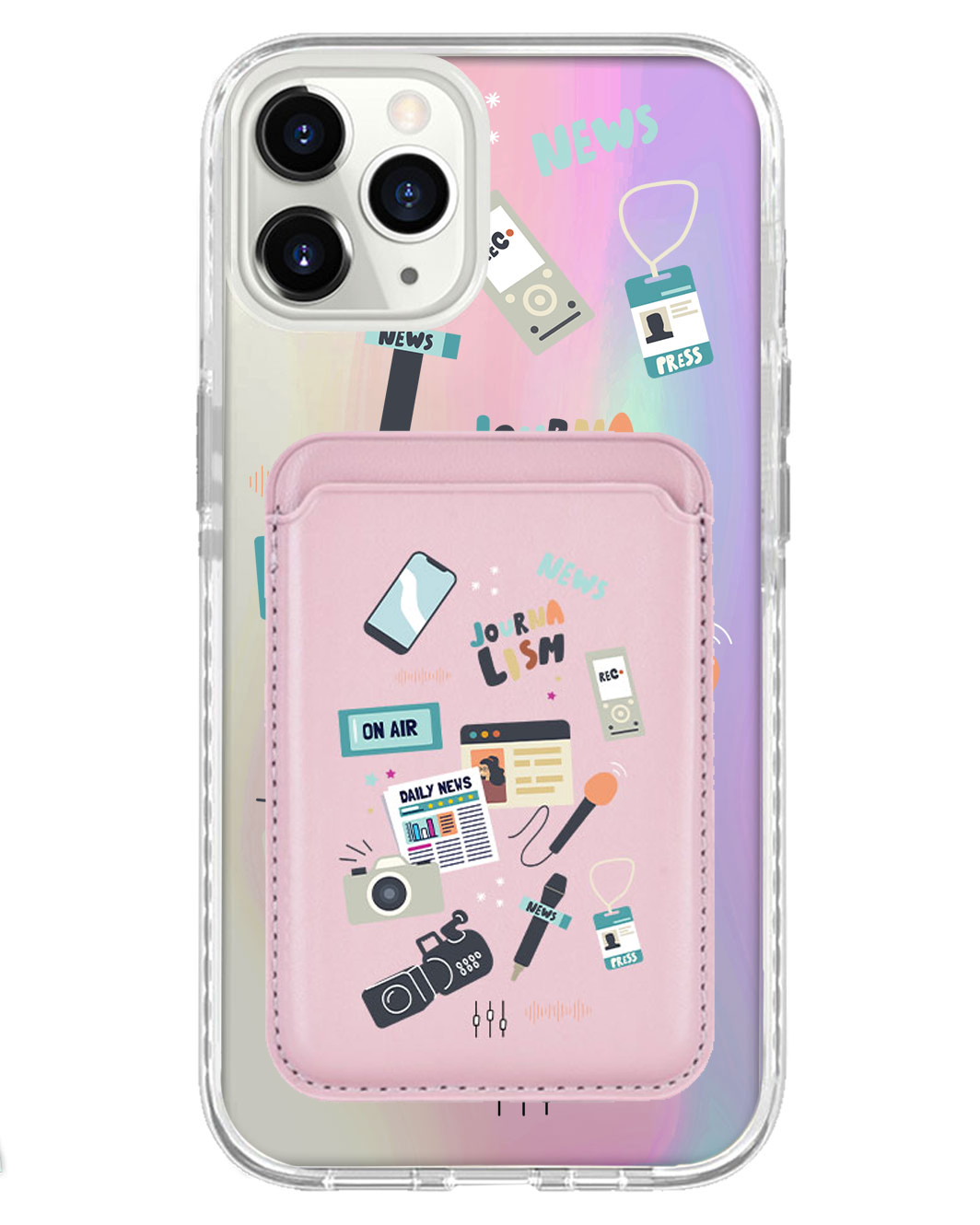 iPhone Magnetic Wallet Holo Case - Journalism