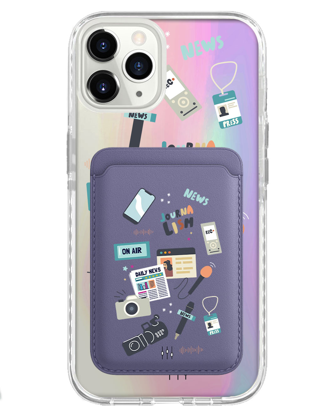 iPhone Magnetic Wallet Holo Case - Journalism