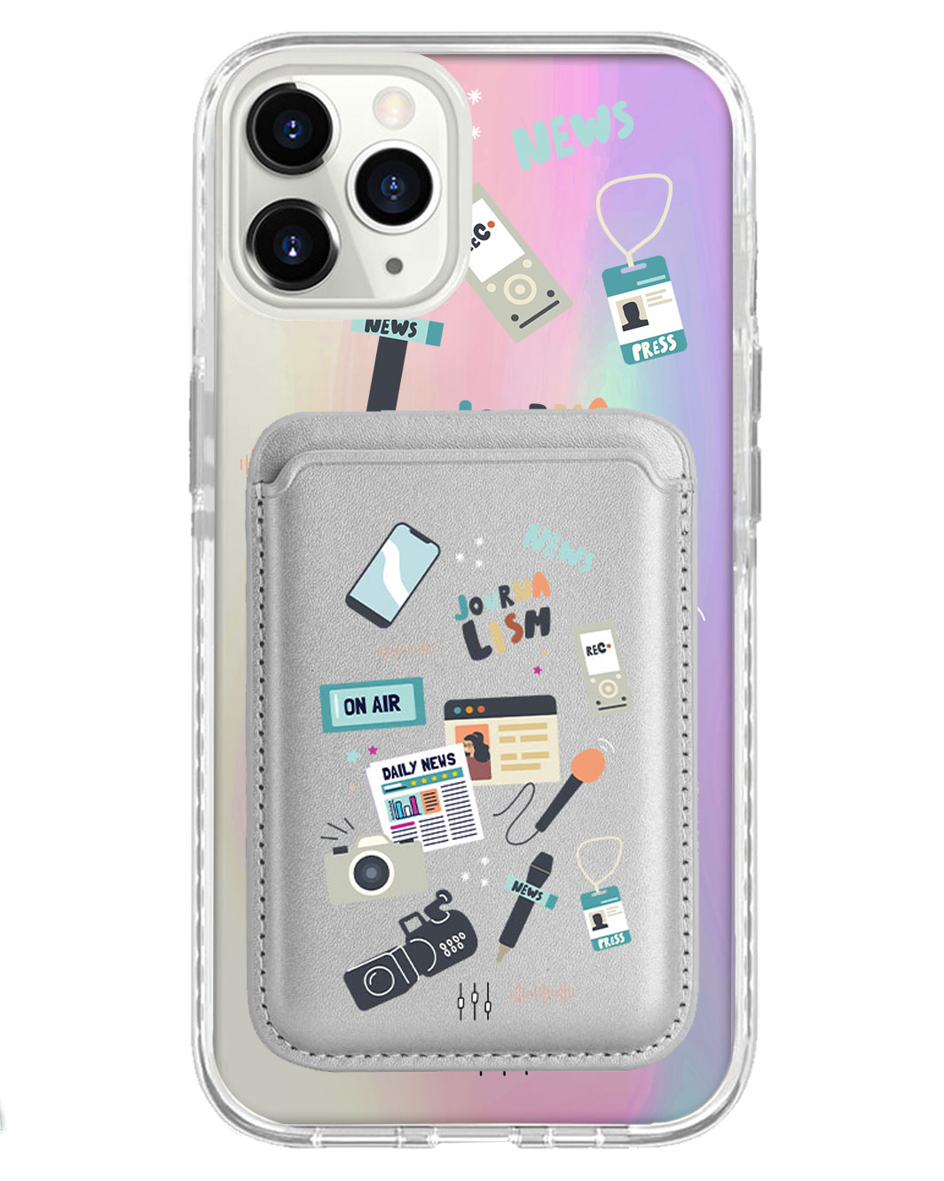 iPhone Magnetic Wallet Holo Case - Journalism