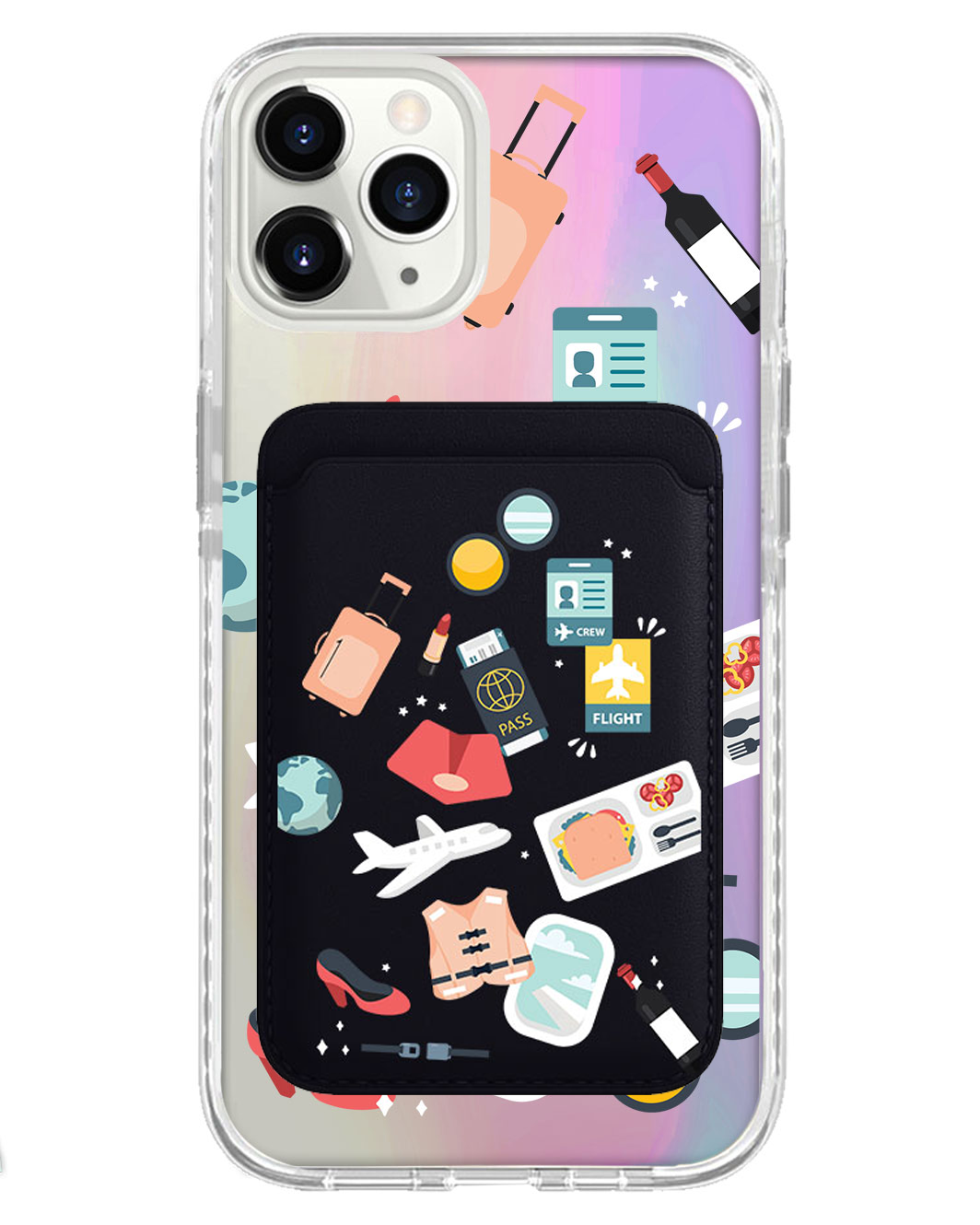 iPhone Magnetic Wallet Holo Case - Stewardess or Flight Attendant