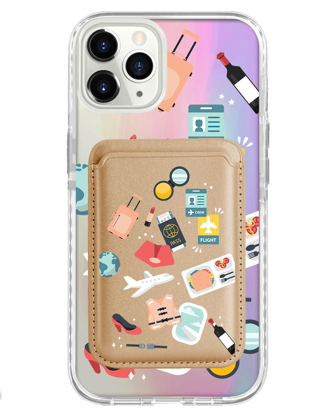 iPhone Magnetic Wallet Holo Case - Stewardess or Flight Attendant
