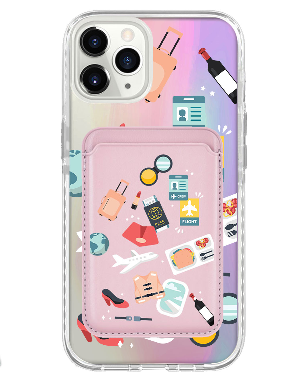 iPhone Magnetic Wallet Holo Case - Stewardess or Flight Attendant