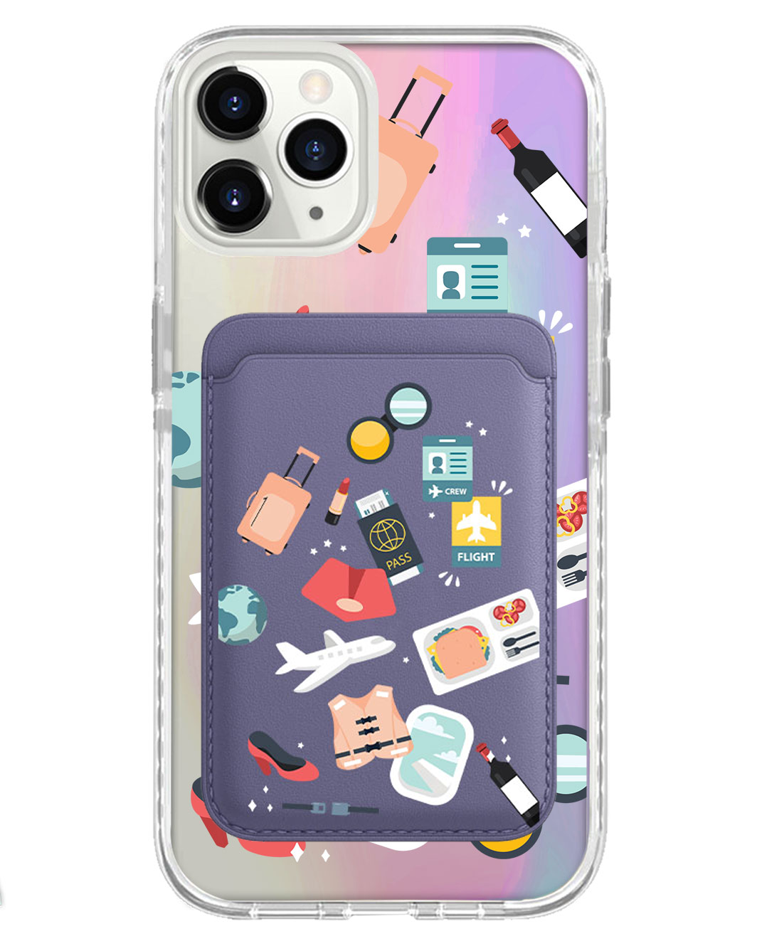 iPhone Magnetic Wallet Holo Case - Stewardess or Flight Attendant