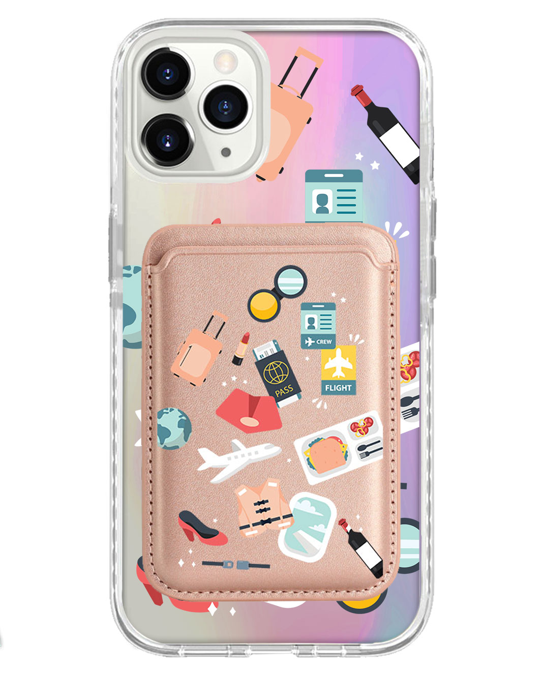 iPhone Magnetic Wallet Holo Case - Stewardess or Flight Attendant