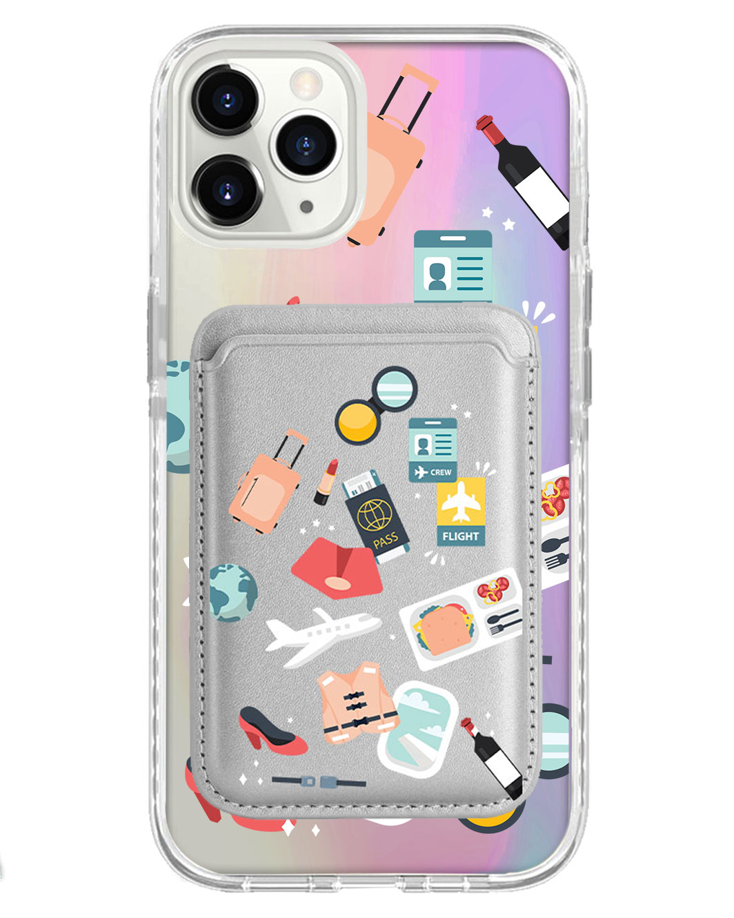 iPhone Magnetic Wallet Holo Case - Stewardess or Flight Attendant