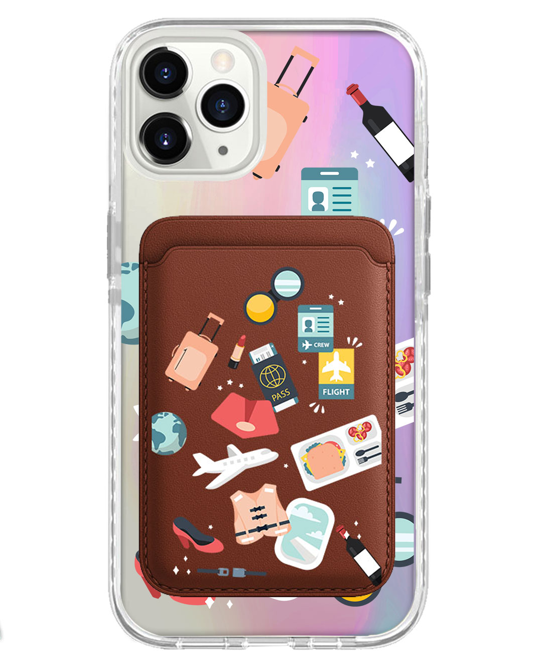 iPhone Magnetic Wallet Holo Case - Stewardess or Flight Attendant