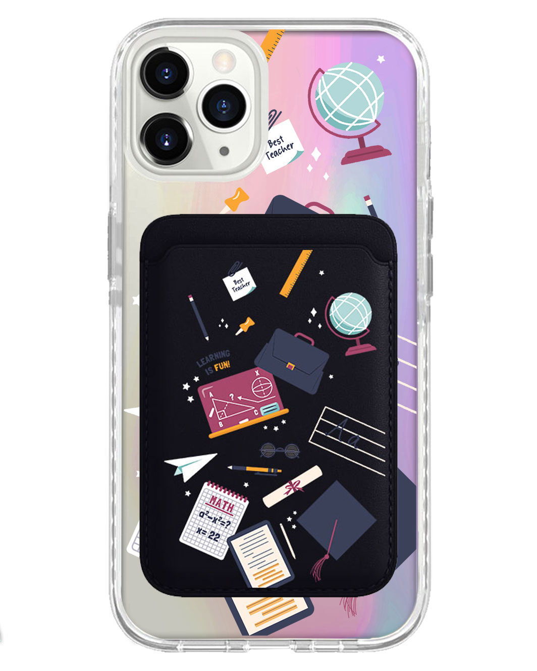 iPhone Magnetic Wallet Holo Case - Teacher