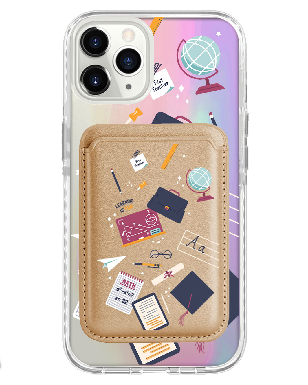 iPhone Magnetic Wallet Holo Case - Teacher