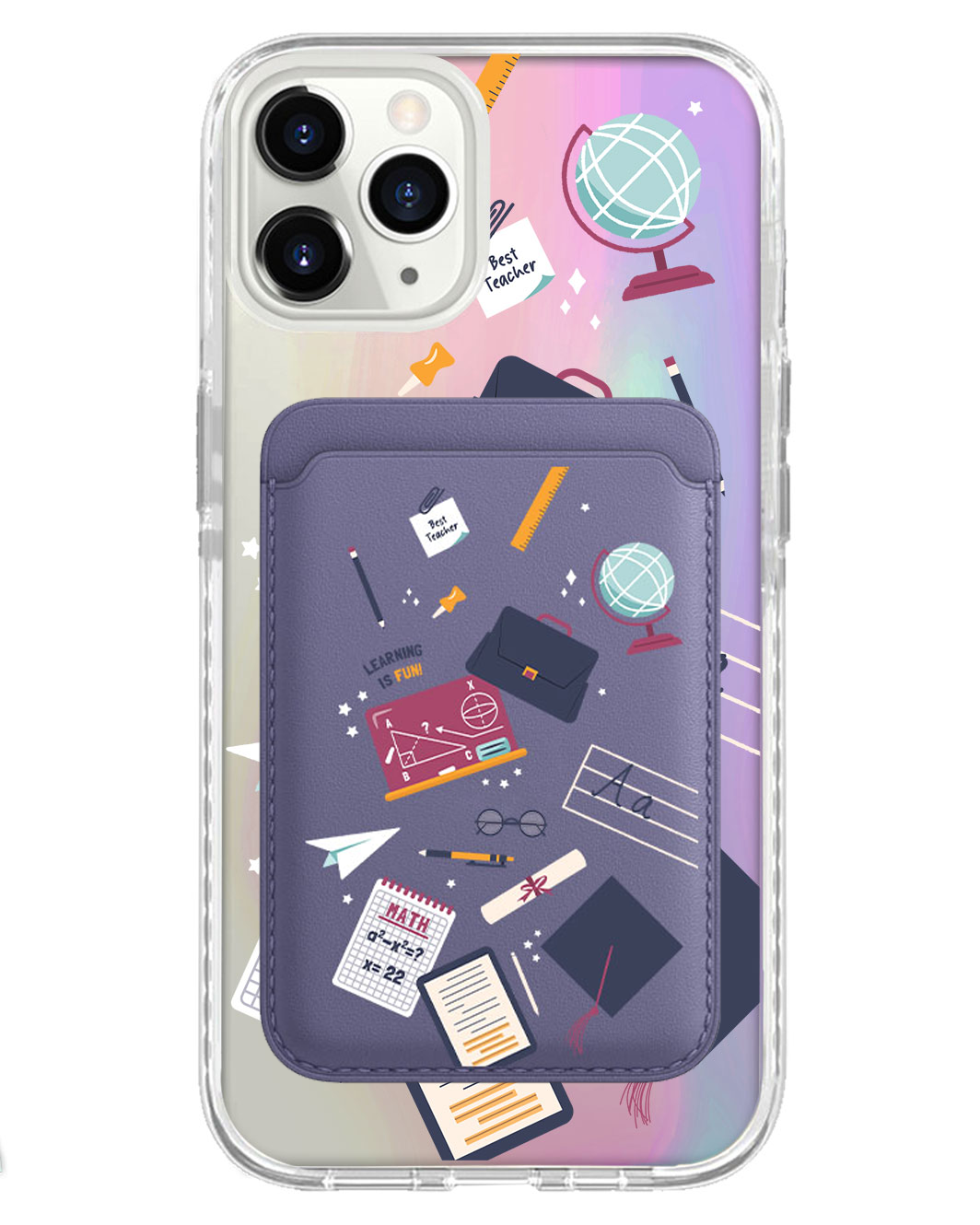 iPhone Magnetic Wallet Holo Case - Teacher