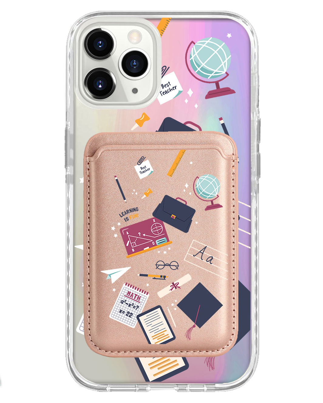 iPhone Magnetic Wallet Holo Case - Teacher