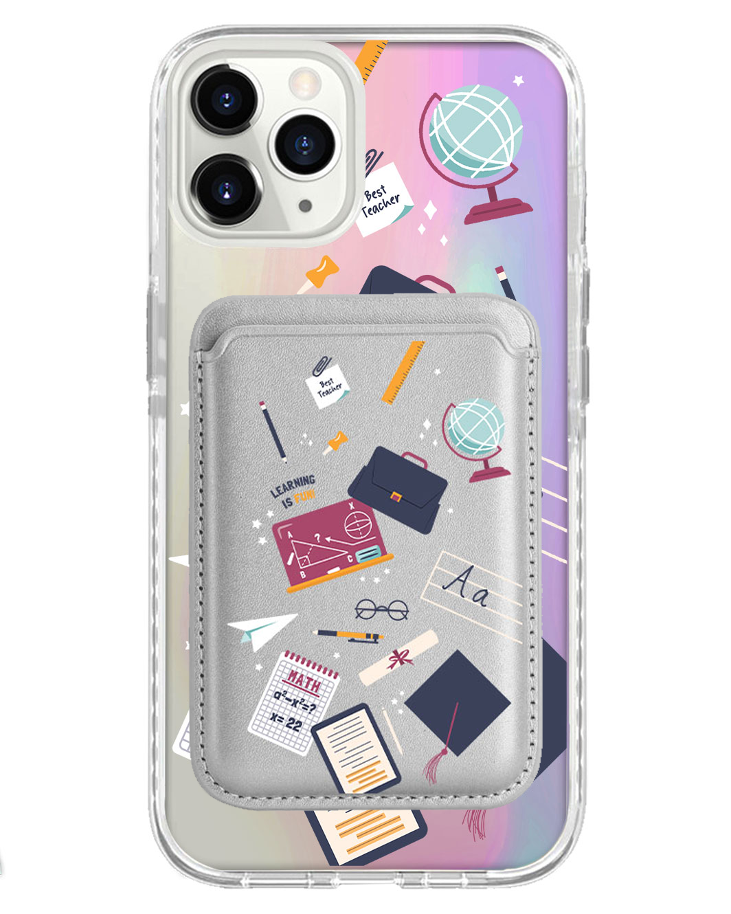 iPhone Magnetic Wallet Holo Case - Teacher