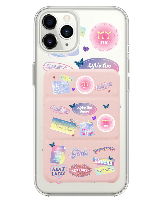 iPhone Magnetic Trifold Wallet Case - Aespa Girl Pack