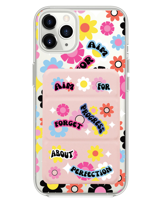 iPhone Magnetic Trifold Wallet Case - Aims Progress Not Perfection