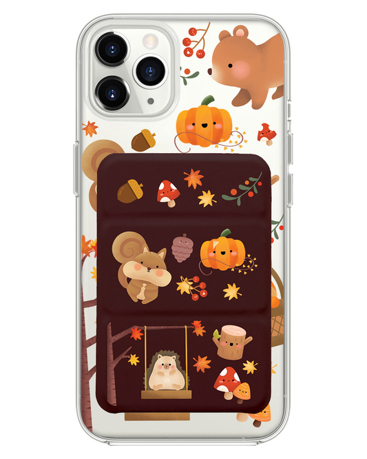iPhone Magnetic Trifold Wallet Case - Autumn