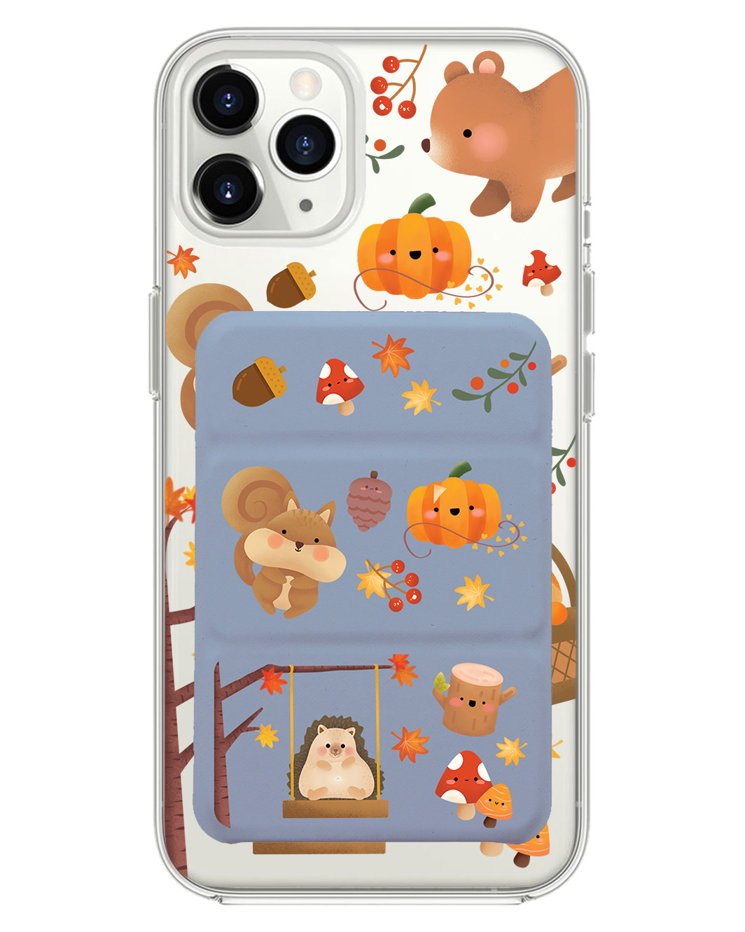 iPhone Magnetic Trifold Wallet Case - Autumn