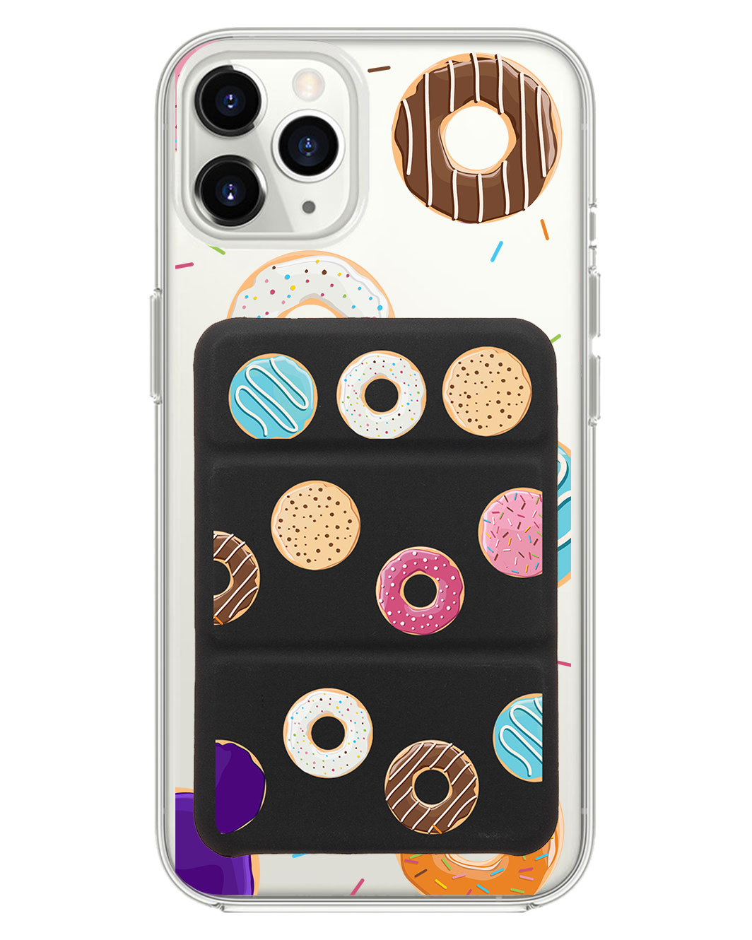 iPhone Magnetic Trifold Wallet Case - Doughnuts