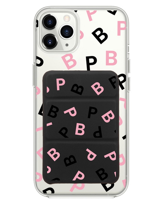 iPhone Magnetic Trifold Wallet Case - Blackpink Monogram