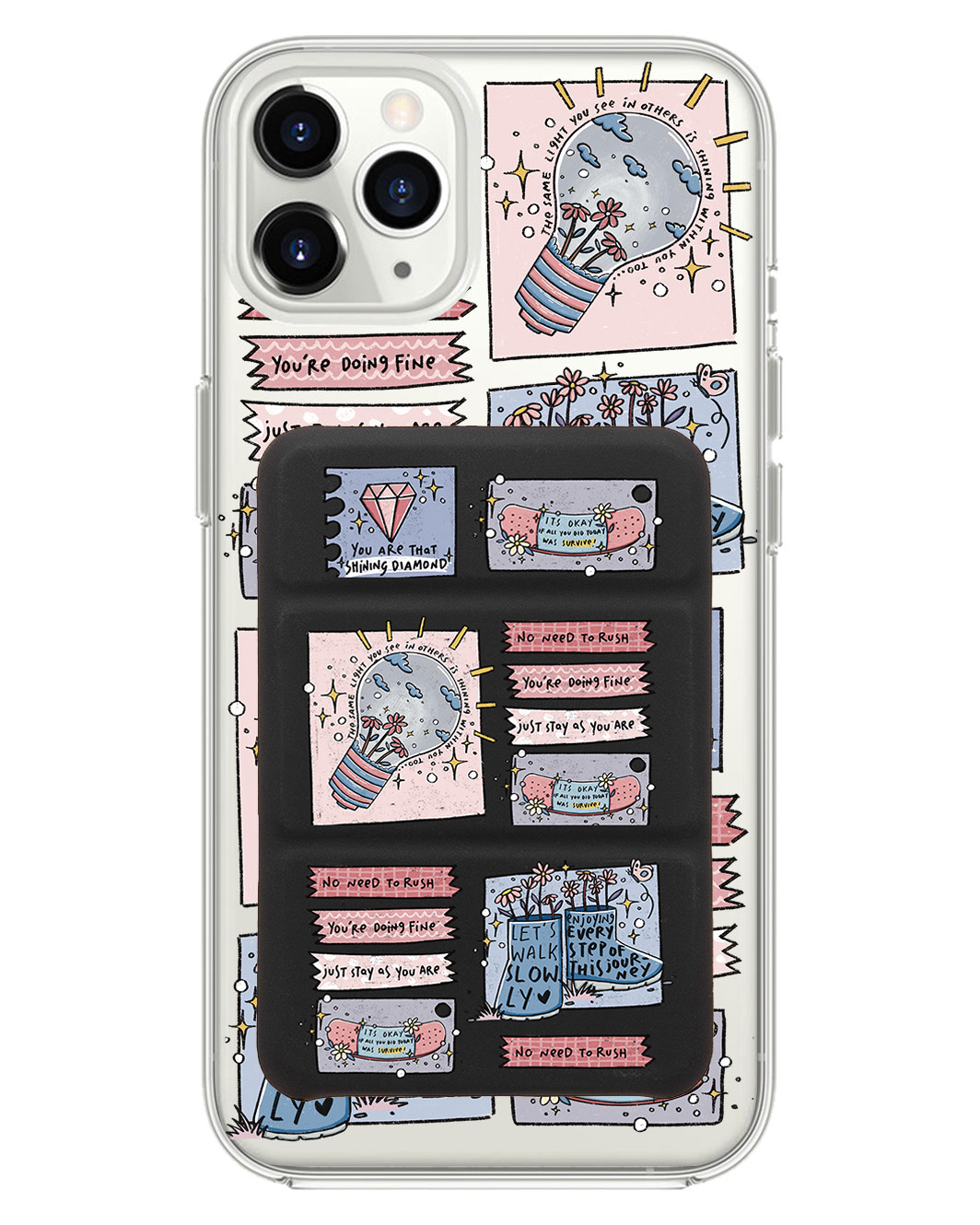 iPhone Magnetic Trifold Wallet Case - Shine