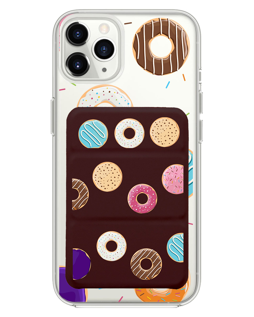 iPhone Magnetic Trifold Wallet Case - Doughnuts