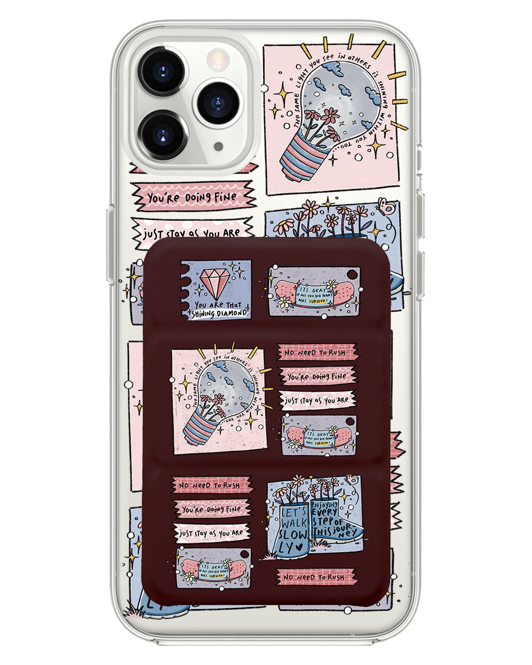 iPhone Magnetic Trifold Wallet Case - Shine
