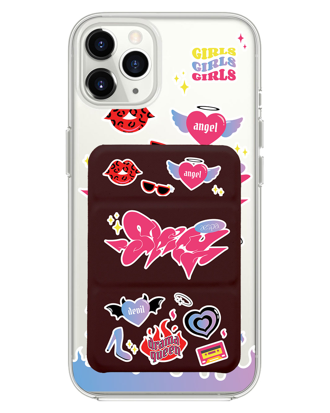 iPhone Magnetic Trifold Wallet Case - Aespa Spicy