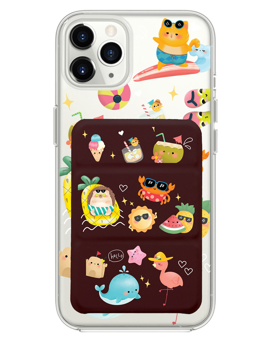 iPhone Magnetic Trifold Wallet Case - Summer