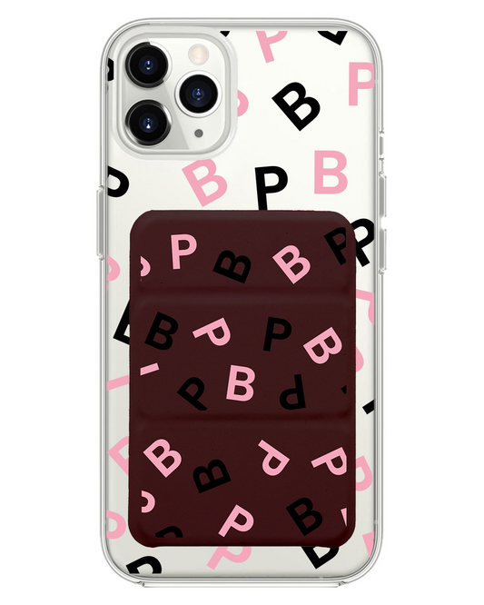 iPhone Magnetic Trifold Wallet Case - Blackpink Monogram