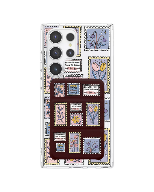 Android Magnetic Trifold Wallet Case - Time to Bloom