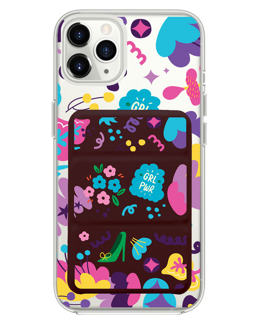 iPhone Magnetic Trifold Wallet Case - Girl Power 1.0
