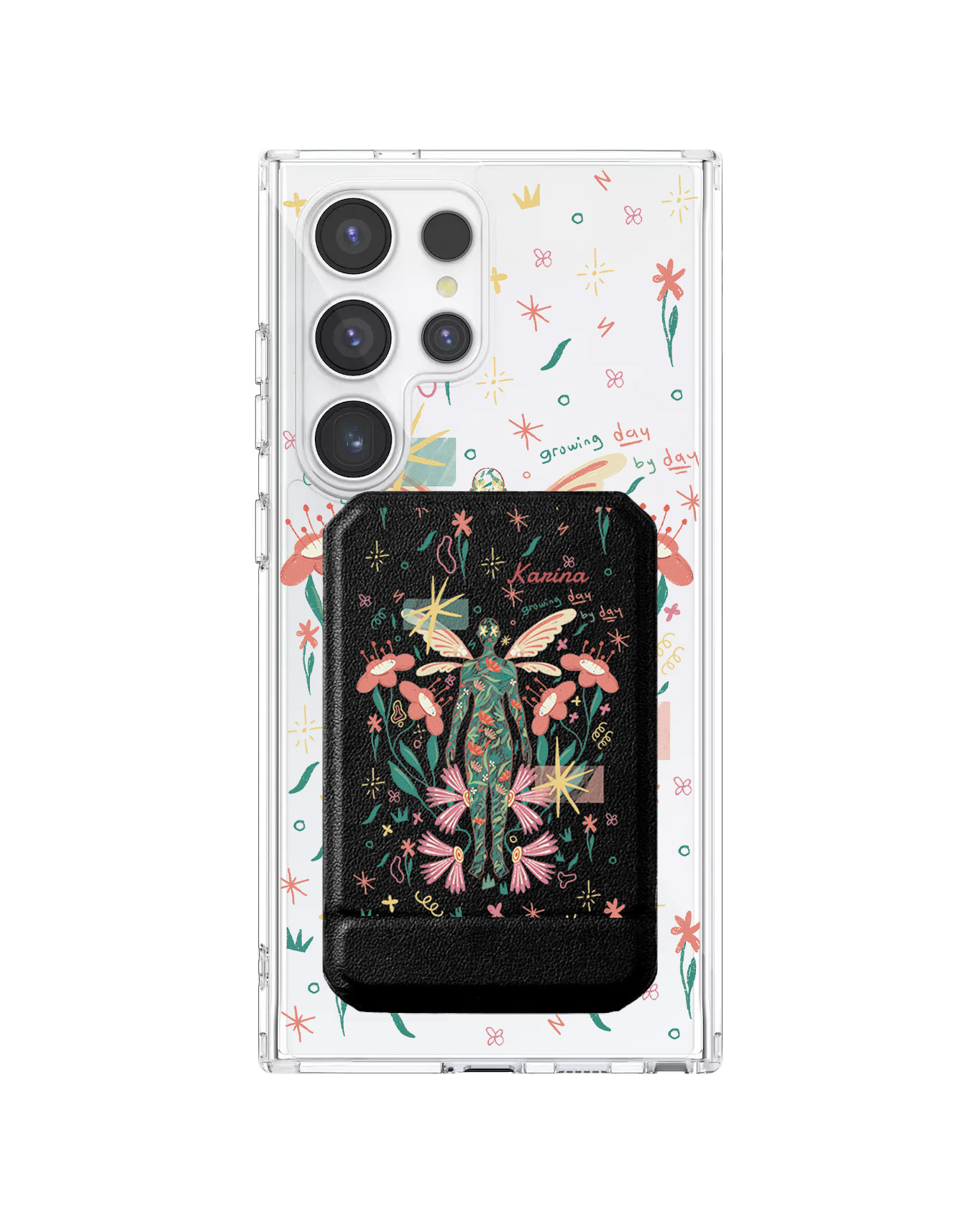 Android Magnetic Multifold Wallet - Growing Day by Day