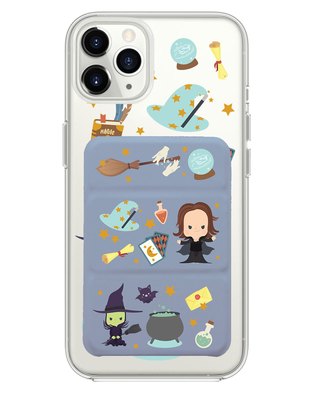iPhone Magnetic Trifold Wallet Case - Little Hogwarts