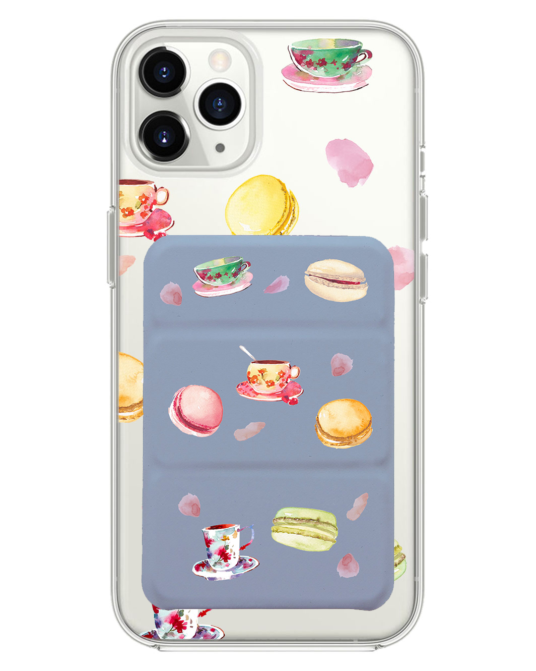 iPhone Magnetic Trifold Wallet Case - Macarons
