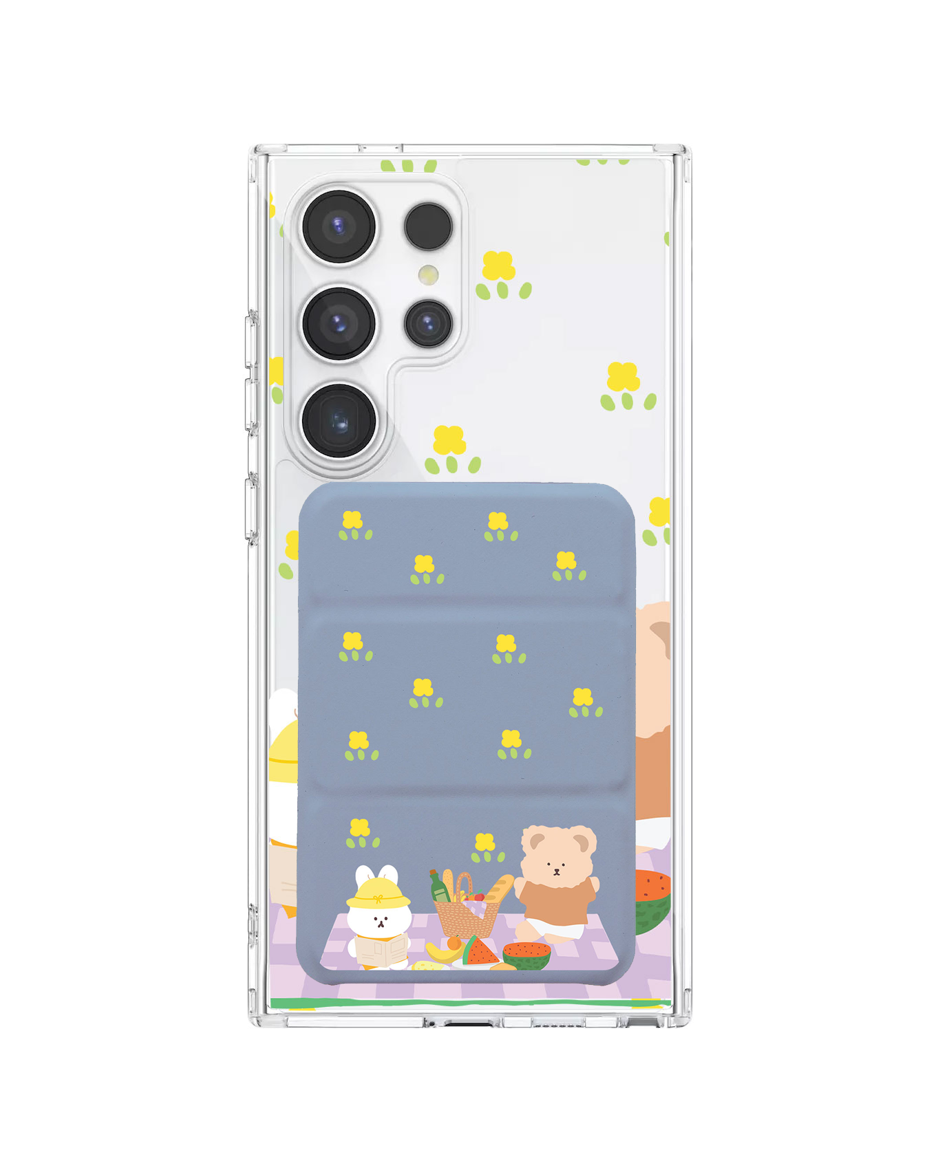 Android Magnetic Trifold Wallet Case - Picnic Lilac