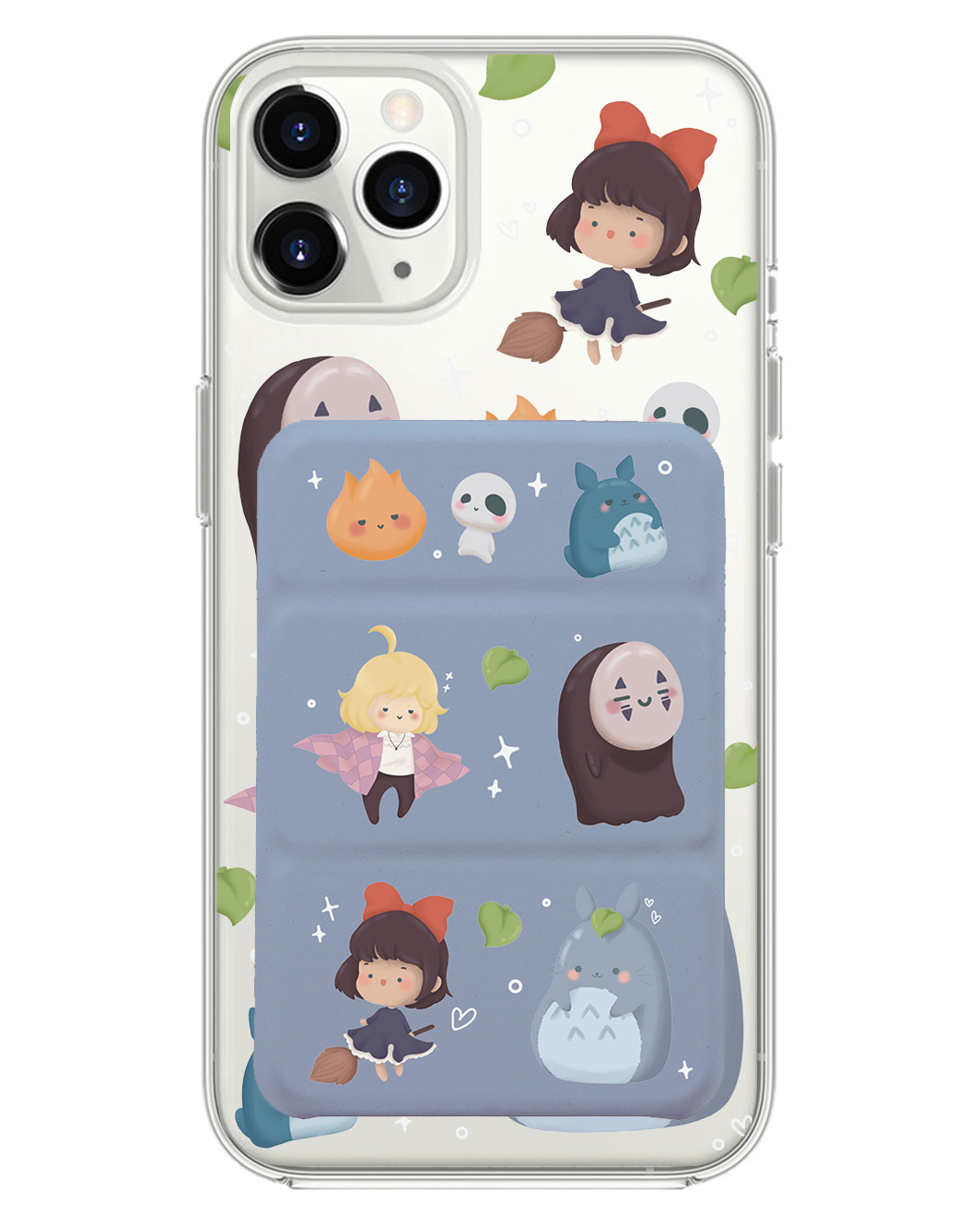 iPhone Magnetic Trifold Wallet Case - Ghibli