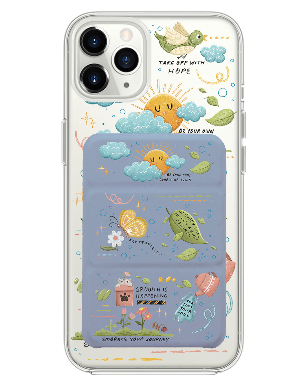 iPhone Magnetic Trifold Wallet Case - Growth