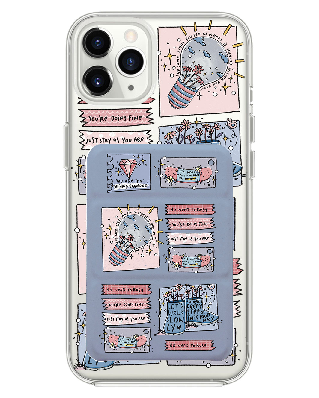 iPhone Magnetic Trifold Wallet Case - Shine