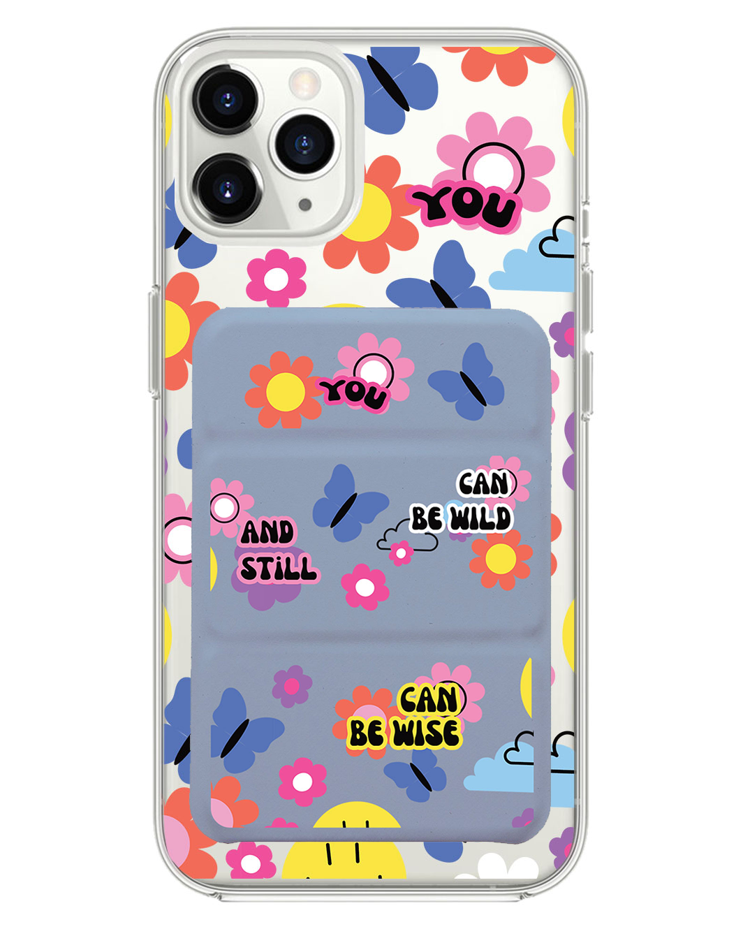 iPhone Magnetic Trifold Wallet Case - You Can Be Wild & Wise