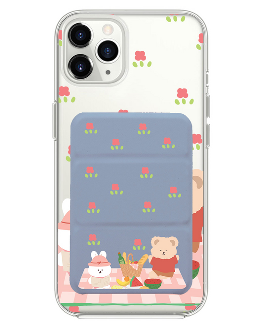 iPhone Magnetic Trifold Wallet Case - Picnic Pink