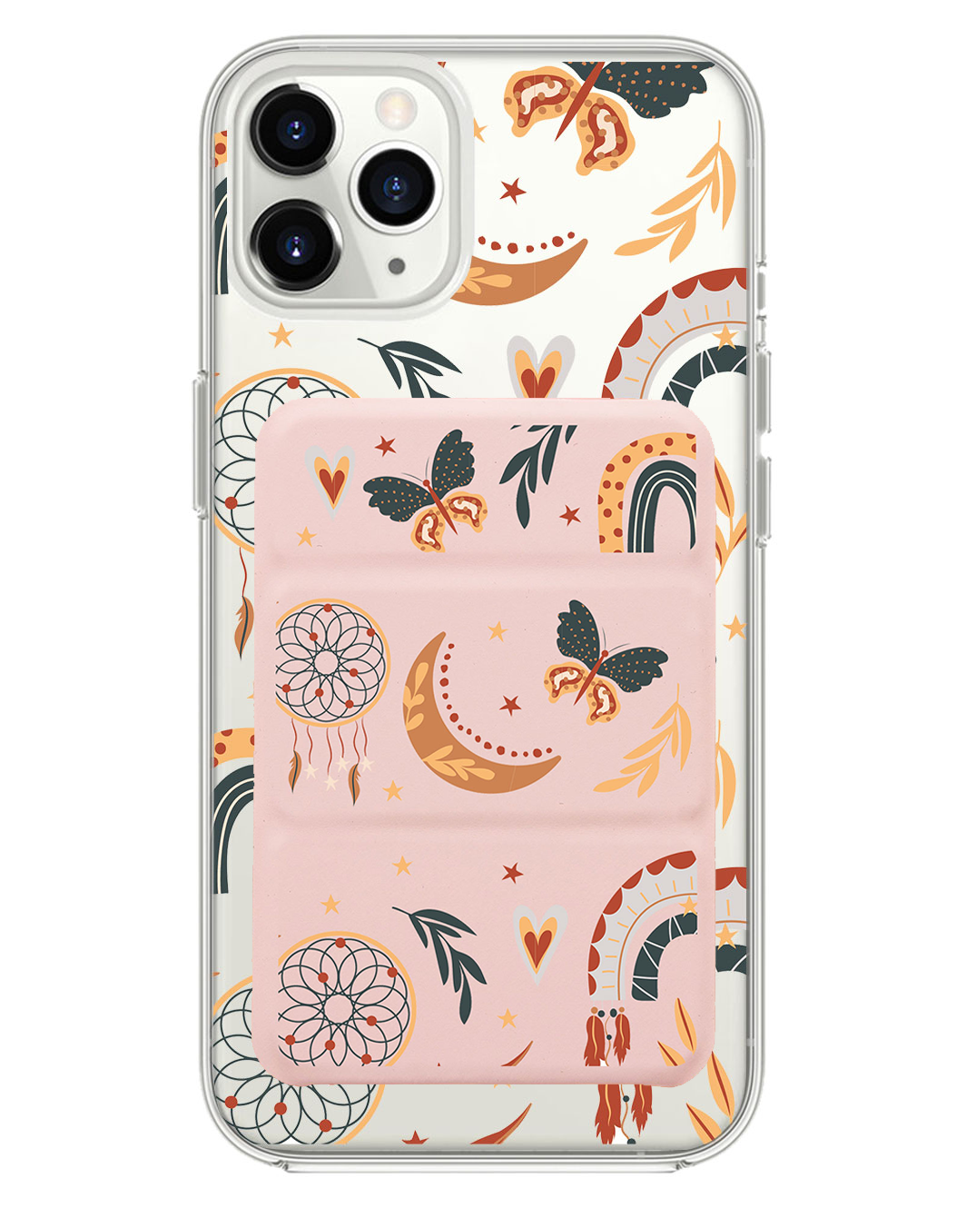 iPhone Magnetic Trifold Wallet Case - Boho 3.0
