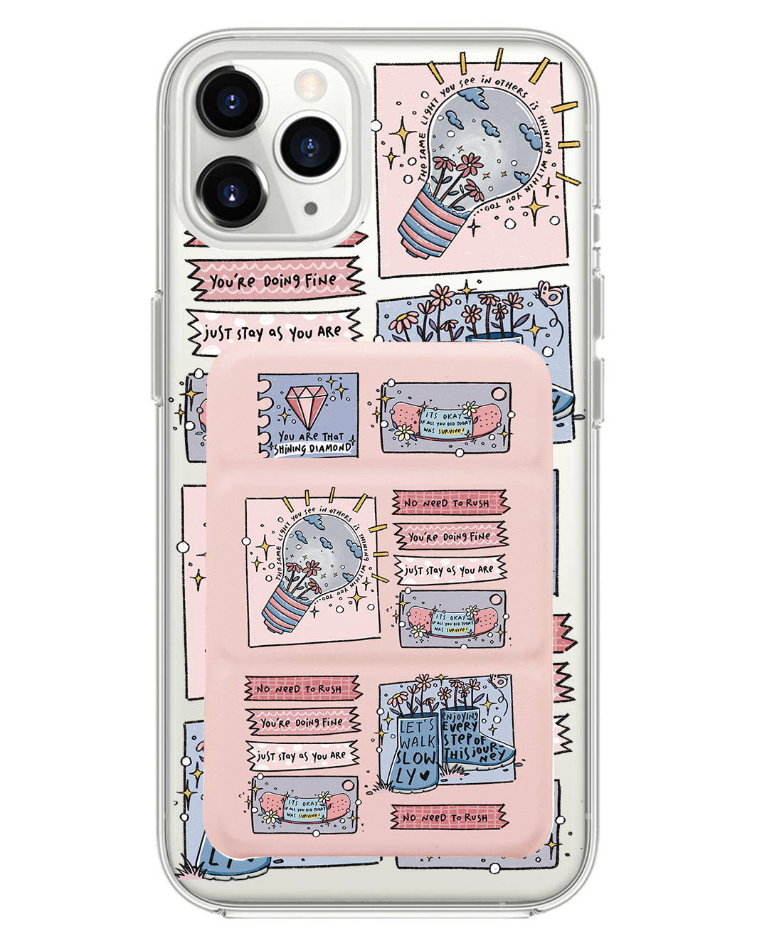 iPhone Magnetic Trifold Wallet Case - Shine