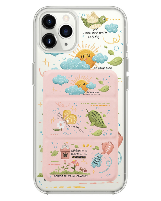 iPhone Magnetic Trifold Wallet Case - Growth