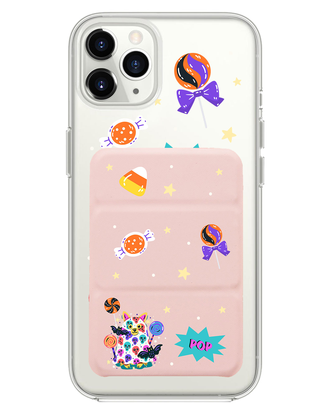iPhone Magnetic Trifold Wallet Case - Puppy Monster
