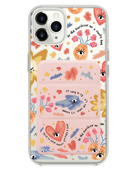 iPhone Magnetic Trifold Wallet Case - Abstract Lovers